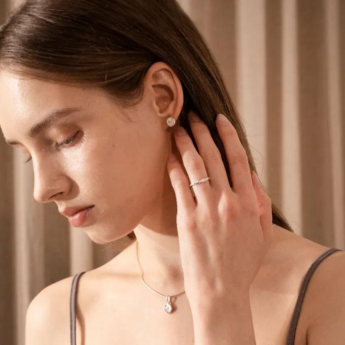 Jaynui Silver Dew Earrings