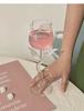 French Romantic Elegant Ins Micro Roll Rose Tall Glass Home Single-layer Red Wine Glass Modern Simple Champagne Cocktail Glasses