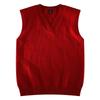 Mens V-Neck Knit Vest Lazy Style Sleeveless Sweater Retro Fashion Cardigan Layering
