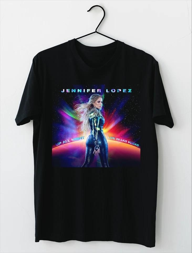 НОВЫЙ Футболка Jennifer Lopez в Лас-Вегасе Черный Все размеры Подарок для фаната Унисекс Футболка XXXL