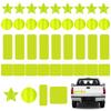 Doyime Reflective Stickers, Reflective Tape, Bicycle Reflector, Pack of 40, Car Safety Warning Seal,