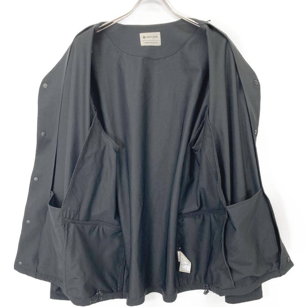 snowpeak AL-JK-22SU701 Black Nylon Outdoor Jacket Cardigan coat XL blackUsed