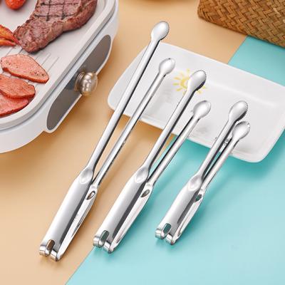 Stainless Steel Food Tongs for Buffet BBQ Long Handle Non-Slip Food Clips Rust-Proof Dishwasher Safe Kitchen Utensils for Seafood Bread Vegetables