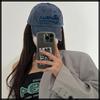 Hat Cap Cool Denim Casual Embroidery Vintage Men Women CZ456 [White Fang] (Coffee)