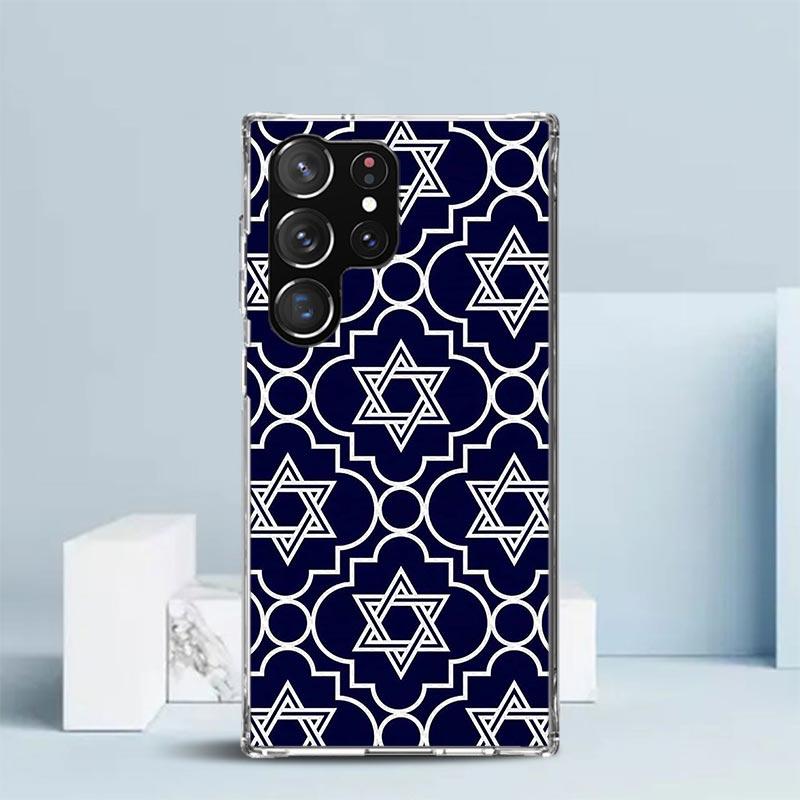 David Jewish Star Symbol Phone Case For Samsung Galaxy S24 S25 Edge S26 Ultra S22 S23 Plus S21 + S20 FE Soft TPU Back Cover Gala