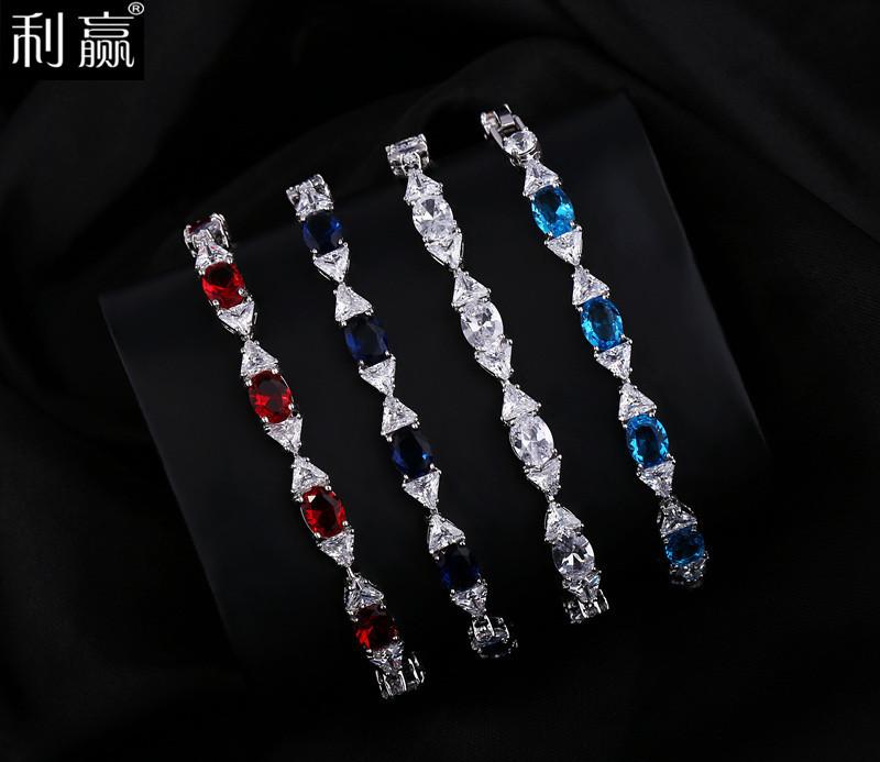 High-End Zircon Bracelet Hand Jewelry, Electroplating Exquisite Workmanship