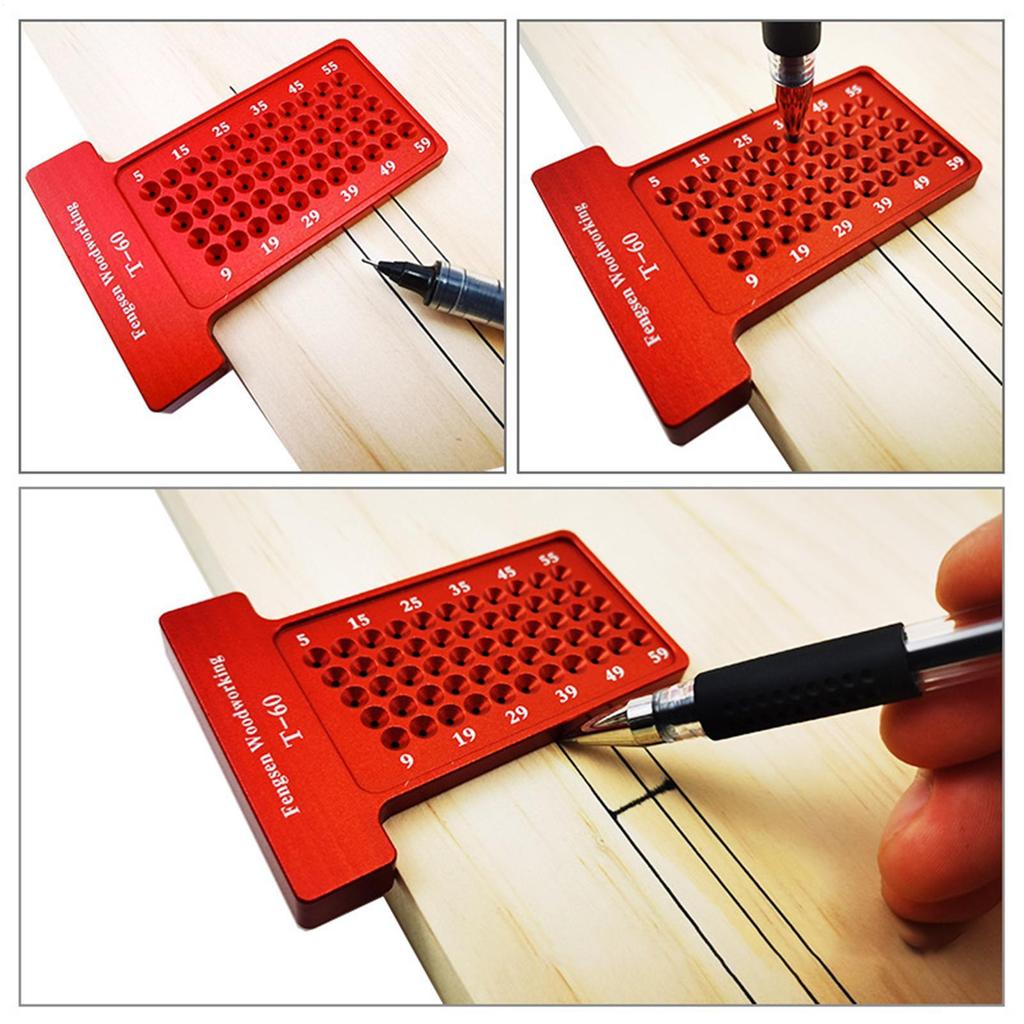 Woodworking Marking Ruler T-Type Horizontal And Vertical Gauge Tool For Mwasuring Line Drawing Ruler For Woodworking