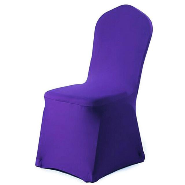 Solid Color Chair Cover Spandex Slip Cover Stretch Wedding Banquet Party Reataurant Banquet Hotel Dining Chair Covers
