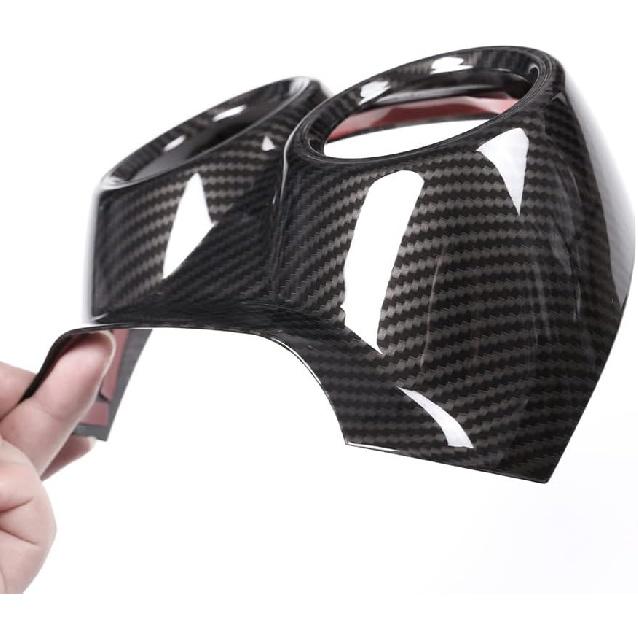 TOYCIDFG Car Rear Seat Air Conditioner Outlet Vent Frame Cover Trim for Alfa Romeo Stelvio 2017-2020, Car Decoration Accessories (Carbon Fiber