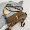 Fashion Leather Shoulder Bag for Women 2024 New Designer Top-Handle Crossbody Bag with Chain Elegant Versatile Purse for Work