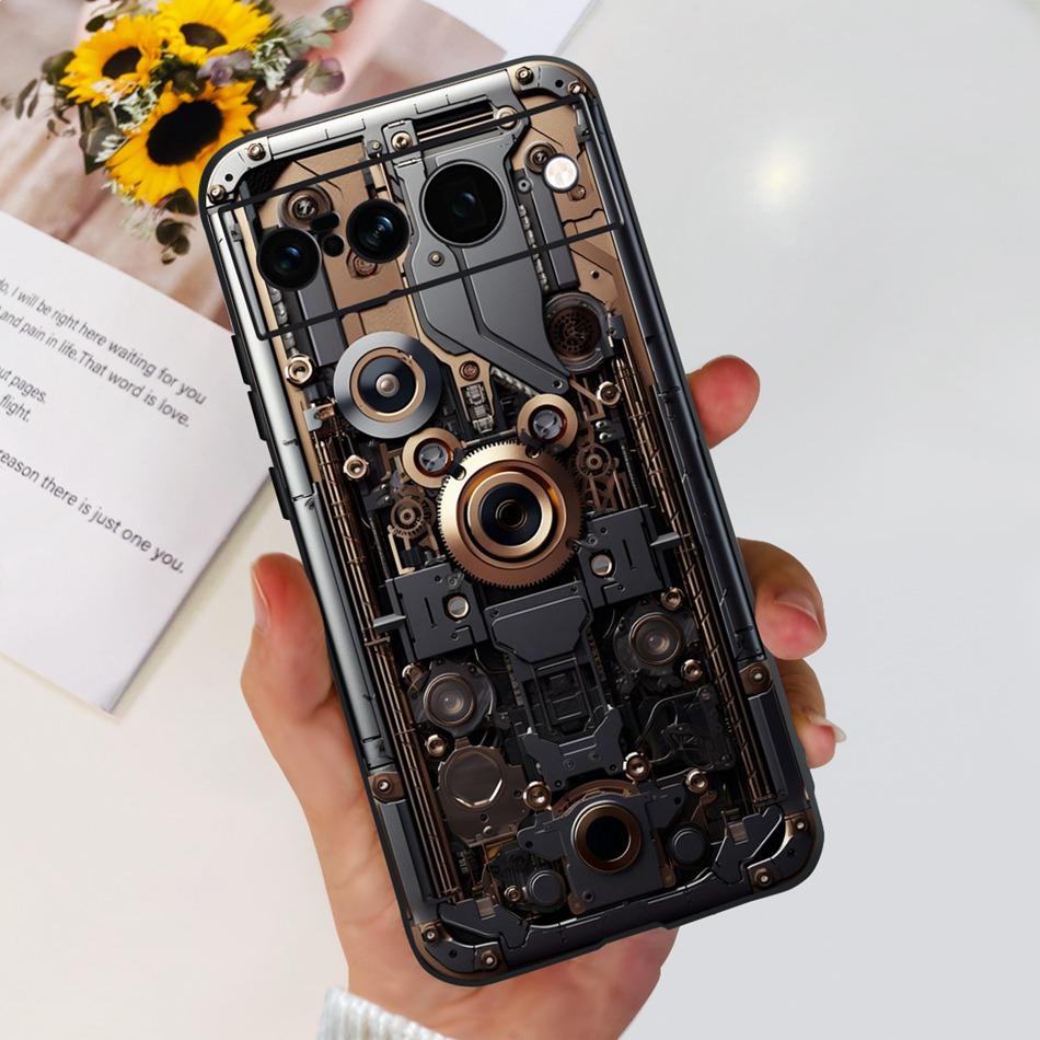 For Google Pixel 7 Pro Case Google Pixel 7 7Pro Pixel7 Fashion Cool Pattern Soft Silicone Black Color Phone Cases