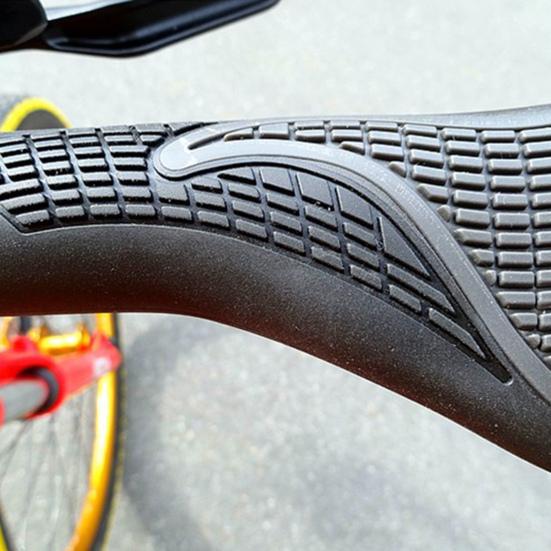 1 Pair Anti-slip Handlebar Grips Horn Design Lightweight Shock-Absorbing Handlebar Sleeves for Cycling