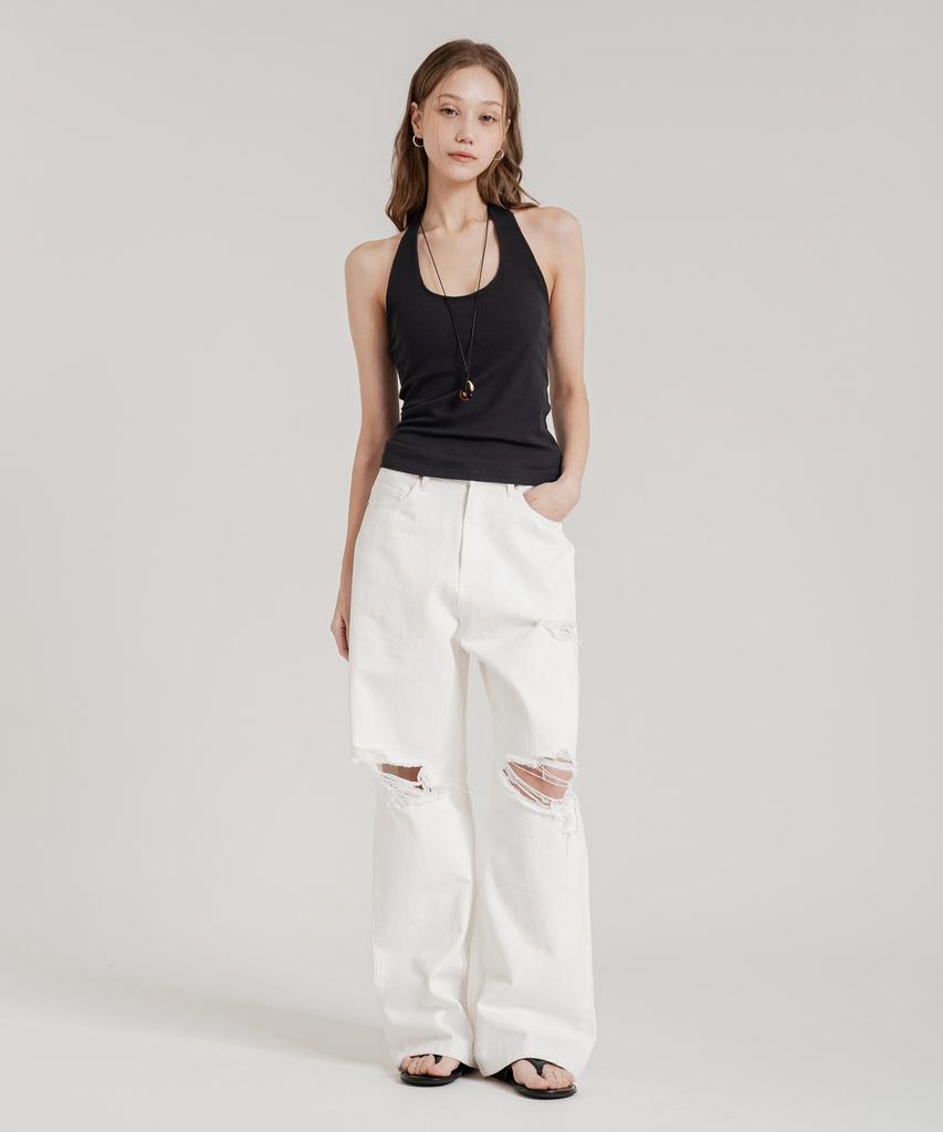 SSIN AND LEE Sleek Halterneck Sleeveless Charcoal