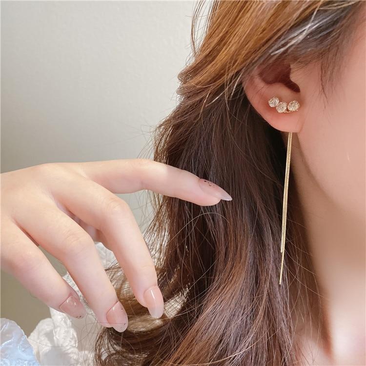 

Женская мода Simple Temperament длинные серьги золото гальваническое новые ювелирные изделия bijoux оптом