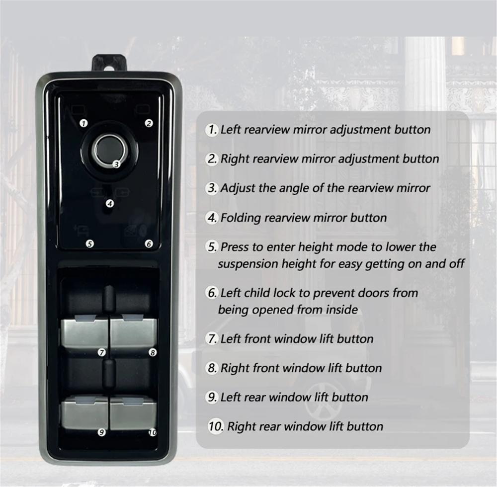 4Pcs Window Digital Switch Retrofit Kit For Land Rover Discovery 5 L462 2015-19
