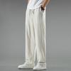 Pantalones Casuales de Lino de Lujo Ligero para Hombre Vonsrman - Estilo Chino, Otoño, Corte Holgado, Talla Grande, Corte Recto