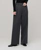 MUSINSA STANDARD WOMAN Women'S Wool Flannel Two-Tuck Wide Slacks [Medium Gray]