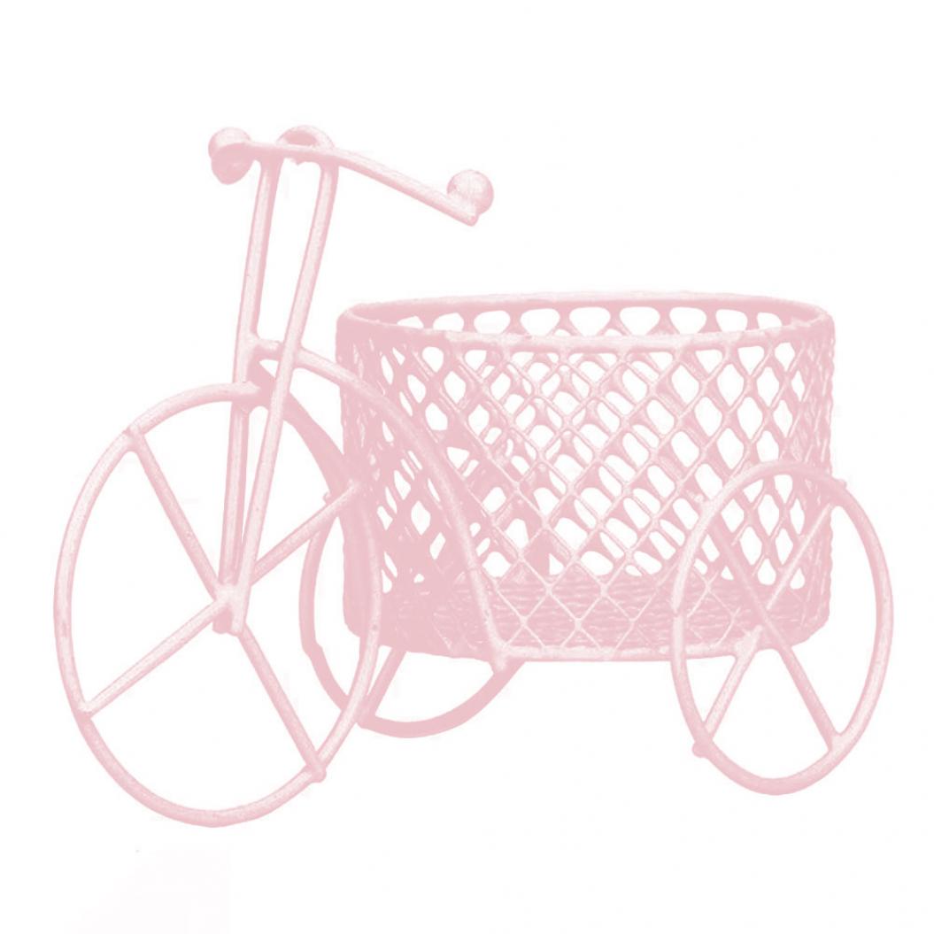 

Трехколесный велосипед сахарные украшения милые железные украшения свадебный контейнер для хранения ADM розовый