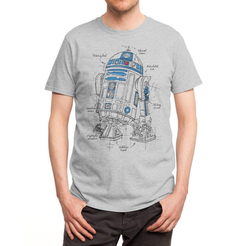 

Retro Movie Droid R2-D2 Blueprint T-Shirt. Summer Cotton Short Sleeve O-Neck Unisex T Shirt New S-3XL S