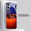 Desert Night Sky Pattern 2D Phone Case for Samsung S26 S25 S24 S23 S22 S21 S20 A56 A36 A16 Electroplated Glass Protective Cover