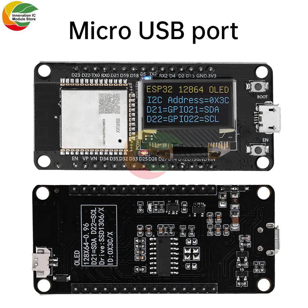 ESP32 ESP-32D WIFI Development Board Module CH340C With 0.96 OLED Screen Yellow Blue Display 30Pin