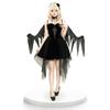 Womens Halloween Cosplay Dark Angel Red Demon Costume Dress With Wings Party Stage Performance