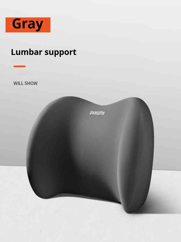 Memory Foam Car Neck Pillow & Lumbar Cushion Set, Ergonomic Backrest & Headrest Support for Driving Comfort, for Most Cars