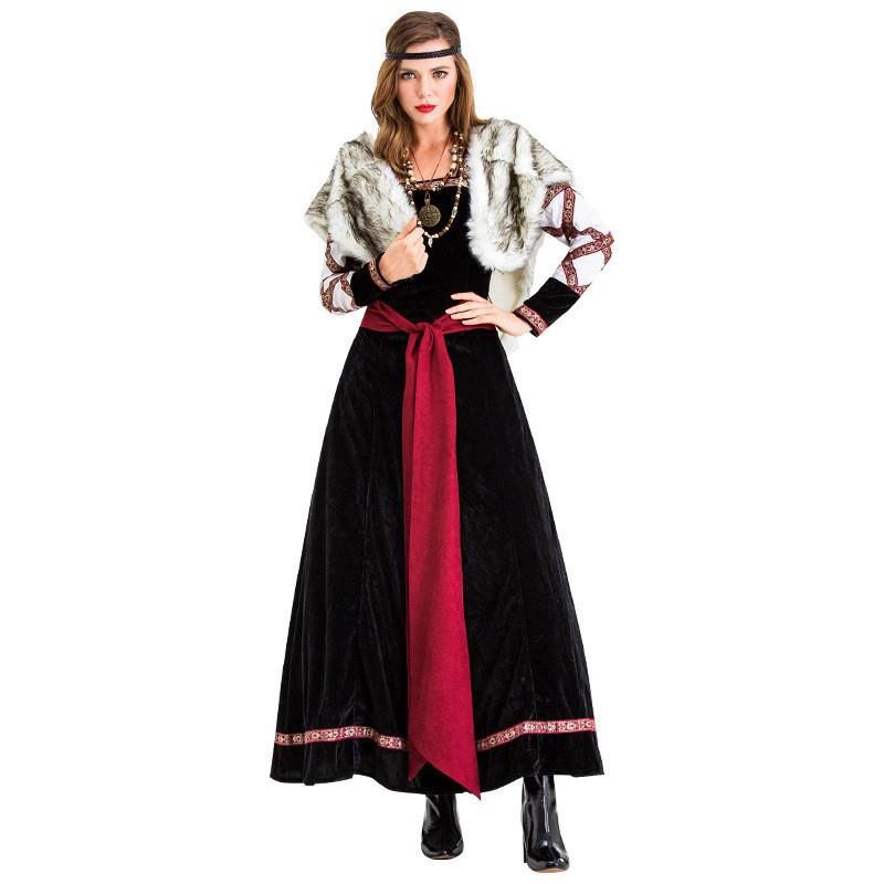 

Polyester Beautiful Vintage Christmas And Halloween Dress For Womens Outfits Stage
