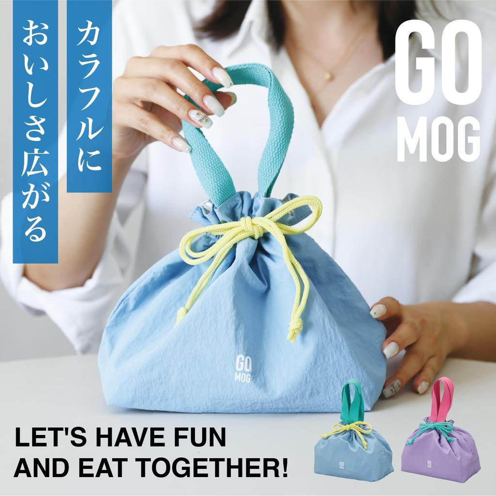 CB Japan GOMOG Drawstring Lunch 3L Machine Insulated Lunch Tote Bag Bag, Purple, Capacity, Washable,