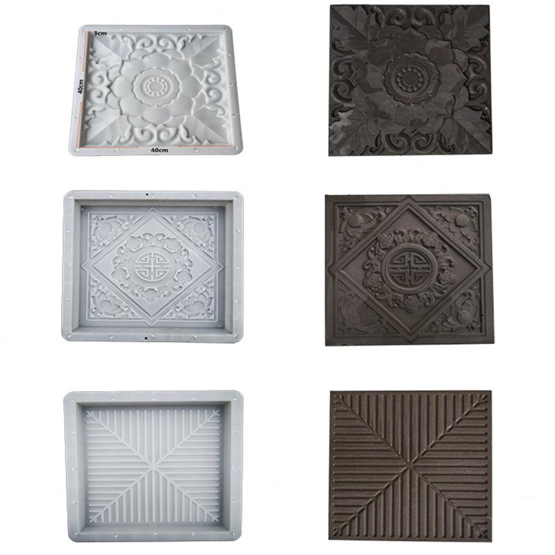 Antike Ziegel Zement Fliesenform für Blumen (32x32x6 cm)