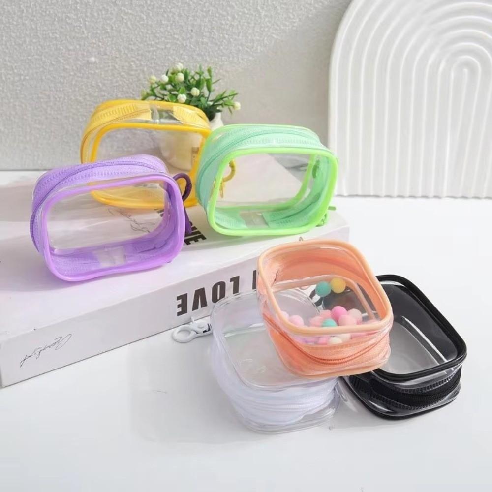 Dustproof Clear Zipper Storage Bag Waterproof Multifunctional Data Cable Storage Box Mini Portable Protection Case Data Cable