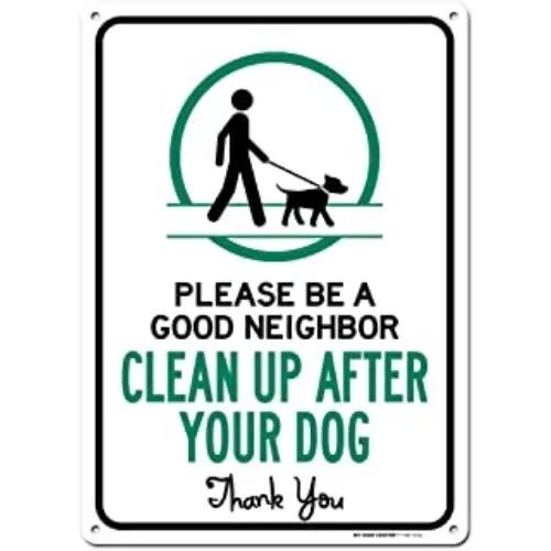Please Be Respectful Sign  No Dog Pooping or Peeing  Durable Tin Yard Sign for Outdoor Use  Ideal for Home Decor Wall Decor P