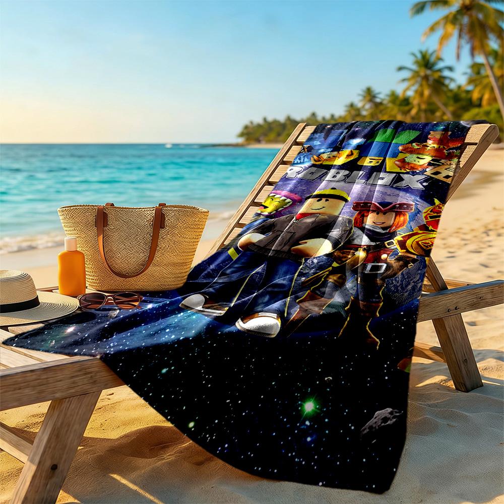 Roblox Beach Towel Super Soft Microfiber Quickdry Fabric Comfortable Lightweight Suitable for Sports, Travel, Swimming, Yoga, Bathroom, Beach, And Poo