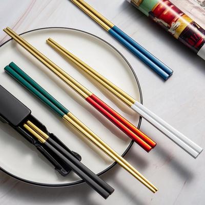 Practical Reusable Eating Long Comfortable Grip Chop Sticks Dinnerware Lunch Chopsticks