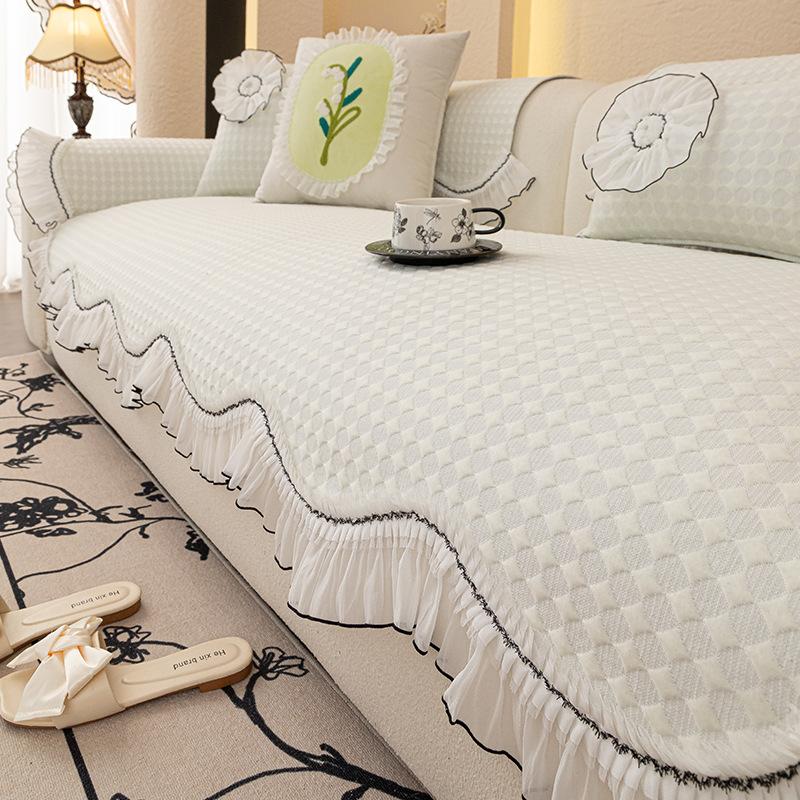 Summer Sofa Cushion  New Cool High-End Sofa Mat Seat Cushion Straight Row Sofa Cover Cover Cloth