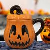 Pumpkin Cup For Kids 350ml Cartoon Pumpkin Ceramic Coffee Cup Handle Design Tabletop Drinkware For Milk Hot Drink Tea And Coffee