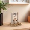Handmade Wood Garden Accessory Small Water Wells Ornament with Bucket For Miniature Scene Landscape Decoration
