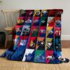 NHL Team Logos Collage Design Patterned Blanket, Flannel, Suitable for All Seasons, Home Decor, Warm and Cozy
