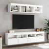 Wall Mounted TV Cabinet with RGB LED Lights White 80 X 30 X 40 Cm