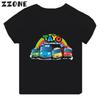 Hot Sale Tayo the Little Bus Print Cartoon Kids Tshirt Girls Clothes Baby Boys Black Short Sleeve T Shirt Children TopsTH5837