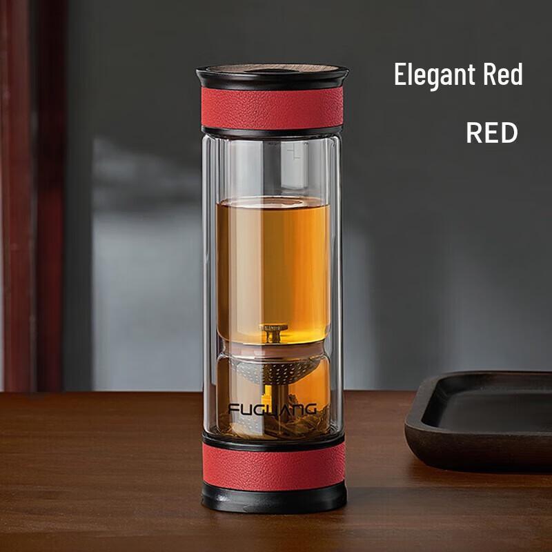 Fuguang Hourglass Tea Infuser Glass Tumbler