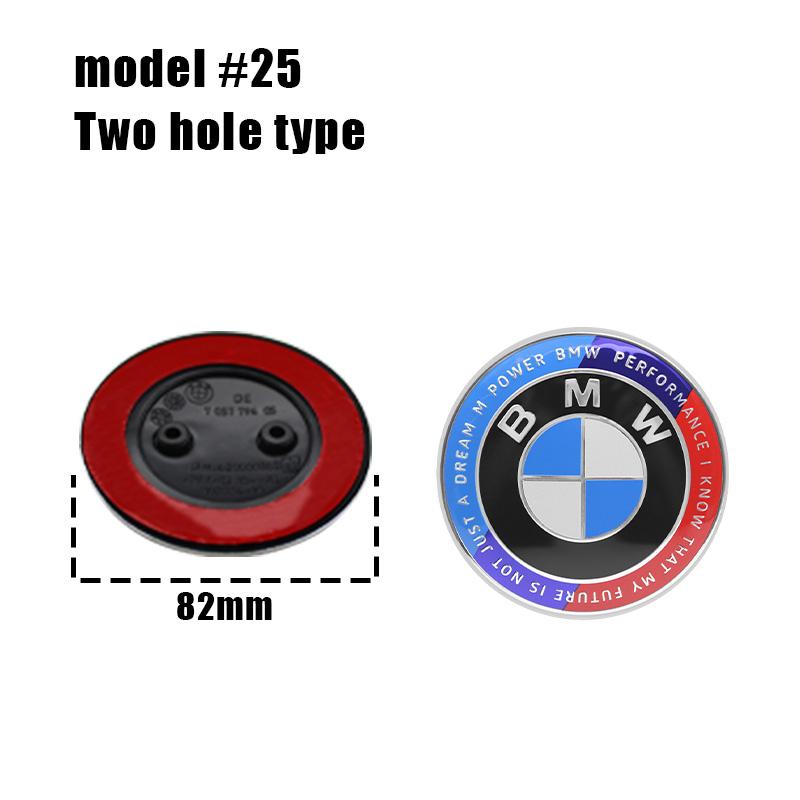 82/74MM Motorhauben-Emblem Kofferraum Heck-Plakette Logo Für BMW E46 E90 F30 F10 F20 G20 E87 E60 E63 F01 F02 G14 E83 X5 Autozubehör