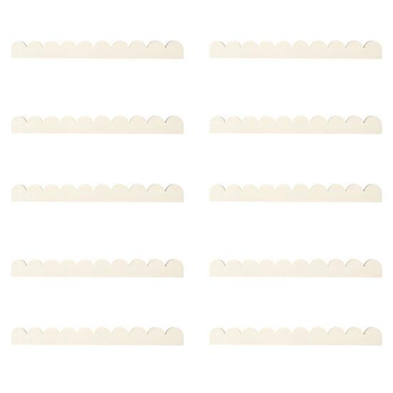 10 Stück Unfertige Dekorative Holzleisten mit Muschelkante DIY Zierleisten für Schrank Fenster Regal Tür Möbel Wand