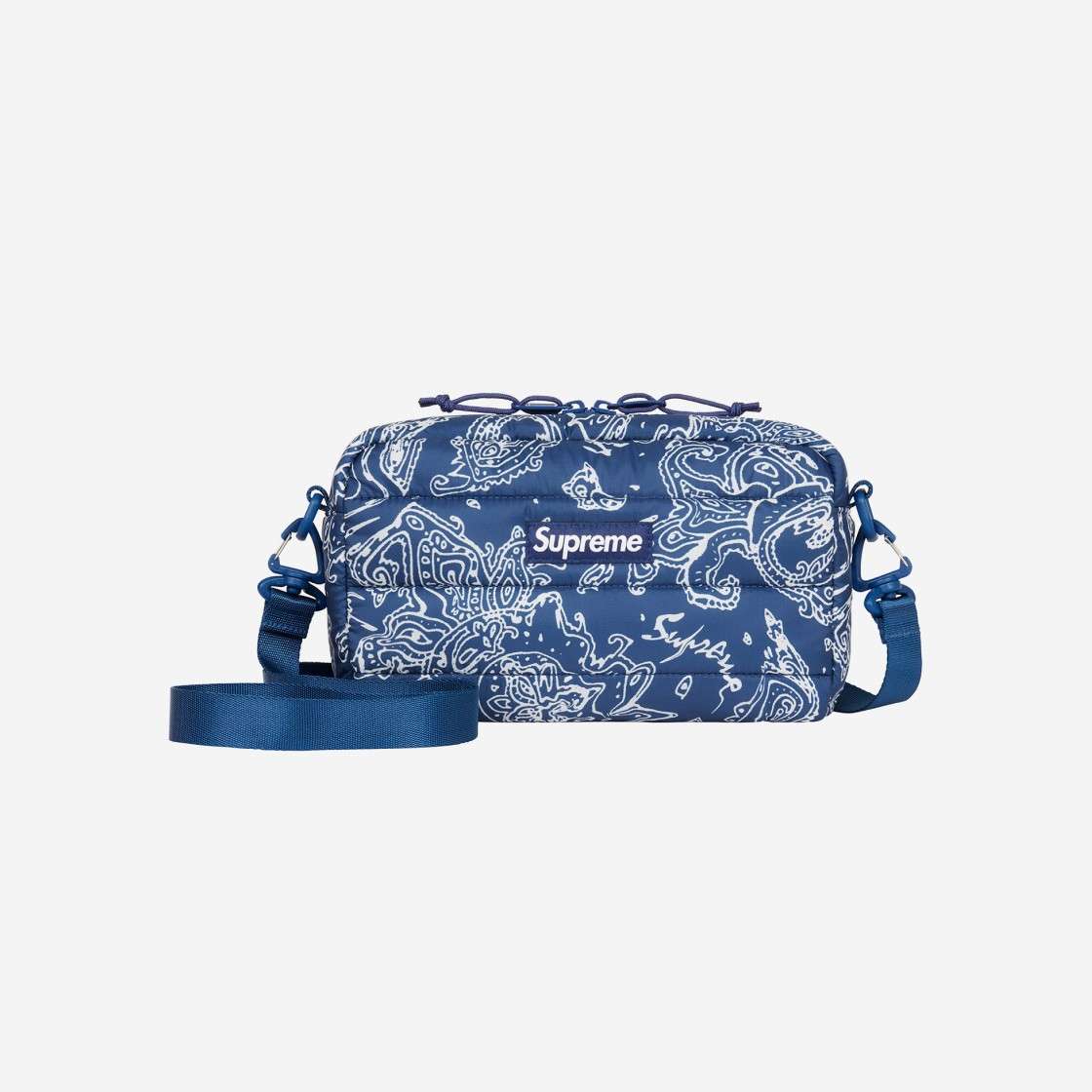

Supreme Puffer Side Bag Blue Paisley 22FW -