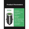 PD 200W USB Autoladegerät Schnellladung Auto Handy Adapter QC 3.0
