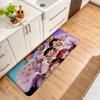 ATEEZ Print Flannel Kitchen Mat Christmas Soft Area Rug Non Slip Floor Carpet Home Decoration
