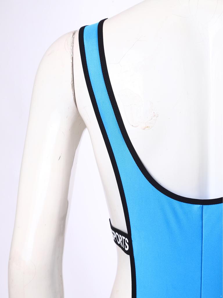 Men‘s Shiny One Piece Swim Bodysuit S-3XL Low Cut Neck Strappy Side Open Elastic Waistband Boxer Bottom for Bodybuilding Pool Training