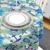 Ocean Starfish Anchor Round Waterproof Tablecloth Marine Life Theme For Wedding Party Dining Decoration