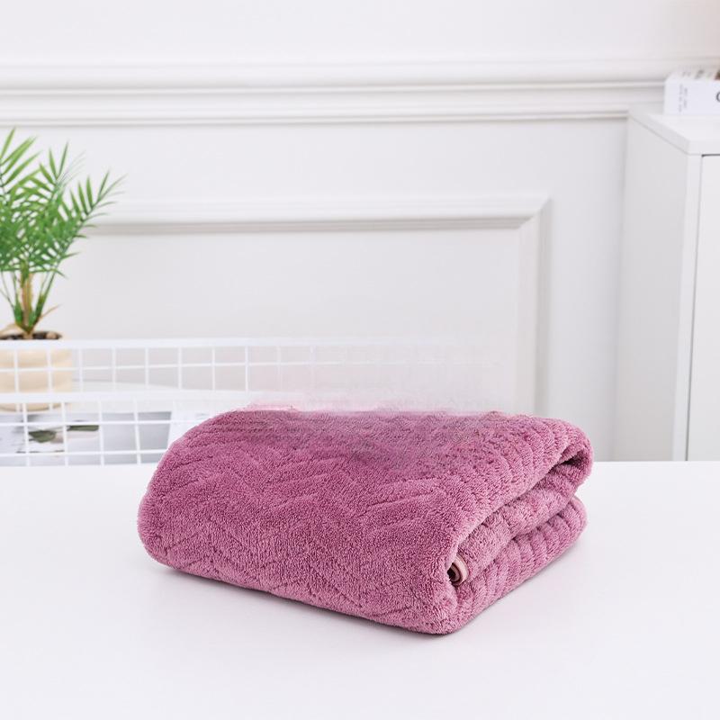 Coral Fleece Wheat Grain Quick Drying Towel for Adults, Simple Face Wash and Shower Towel, Creative Absorbent Gift Towel