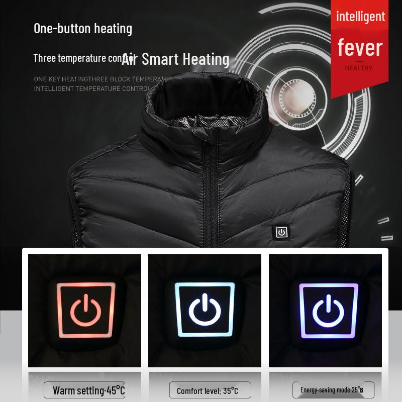 Graphene Heated Vest: Rechargeable, Unisex, Padded Electric Outerwear